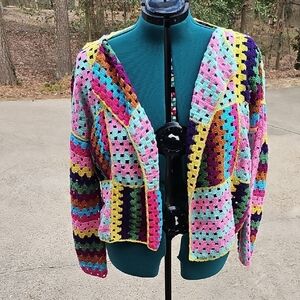 Granny Square Crochet Cardigan